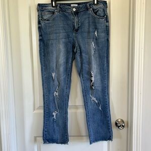 Ricki’s distressed raw edge jeans size 12